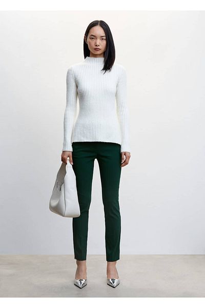 MANGO Woman Pantaloni skinny tăiați
