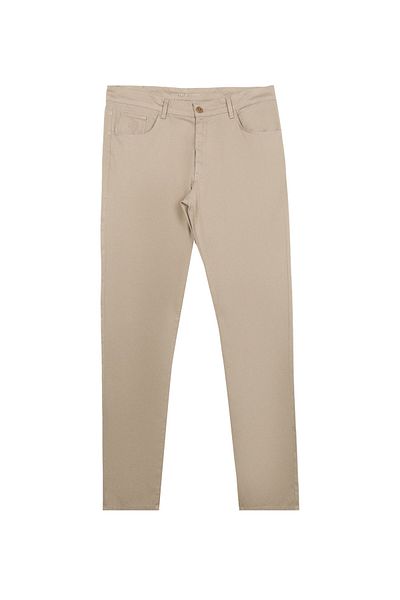 ALTINYILDIZ CLASSICS Ανδρικό μπεζ χαλαρό παντελόνι - Comfort Fit κανονική μέση