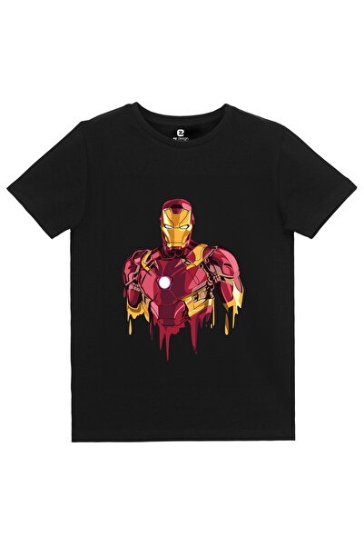 EZ Design تي شيرت للأطفال مطبوع عليه آيرون مان