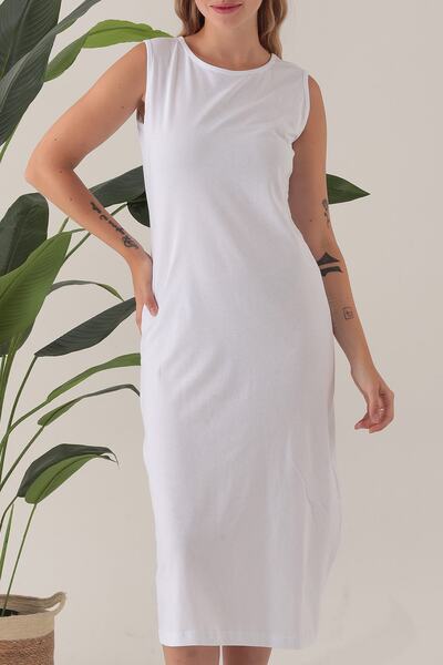 Avones Sleeveless Long Dress Lining Underwear Underskirt Petticoat 100% Cotton