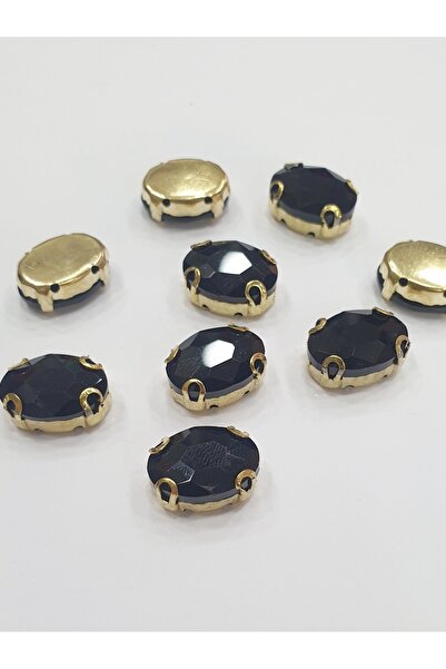 CRYSTALSHOP Камінь з касою - овальний чорний 10*14 мм (50AD)