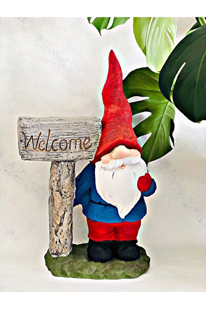 nova atelier welcome cüce kapı önü süsü , bahçe cücesi, kapı girişi