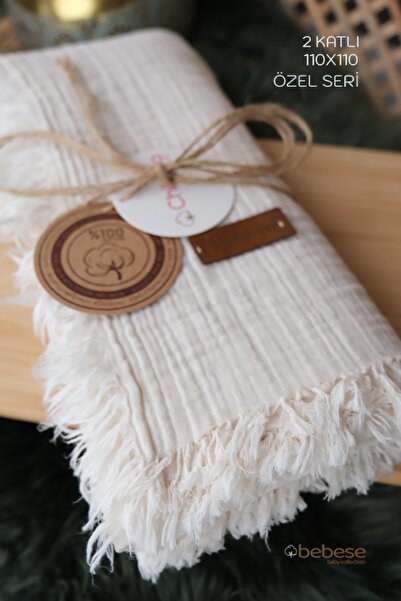 Childiva %100 Pamuklu Çift Katlı Müslin Battaniye