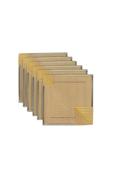 Mikasa Moor Palmiye Gold 6-Piece Coasters 13cm