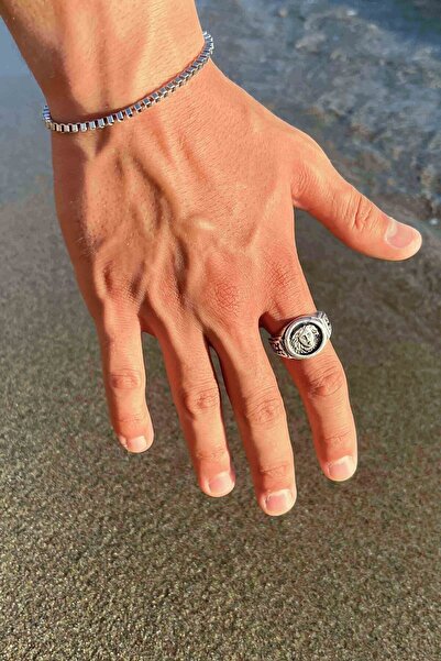 TREND COLLECTİON Antik Gümüş Kaplama Medusa Model Ayarlanabilir Unisex Yüzük ...