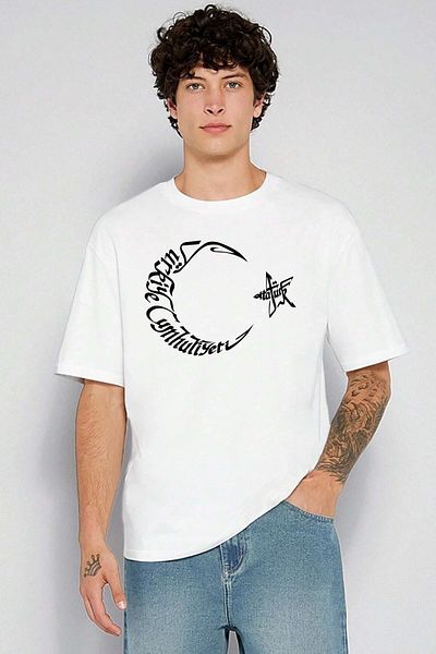AMMA Unisex Gazi Mustafa Kemal Atatürk Printed Oversize 100% Cotton Boyfriend T-shirt