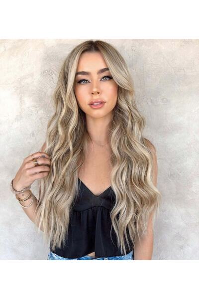 AKOLİFE Postă de păr cu jumătate de lună, auriu, deschis, brun, cu fixare rap...