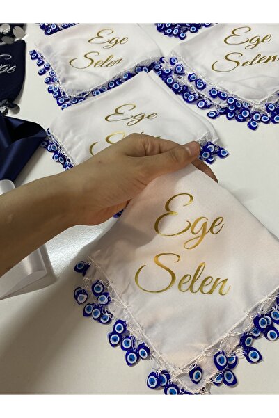 TAN EVENT 5 Adet Isimli Baskılı Halay Mendili, Nişan Kına ,sünnet Düğünü Mend...