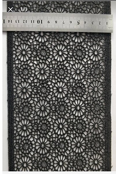 DUAYEN Güpür Siyah Ara Çok Sert Tuşeli Ahenk Ara Model 1 Metre