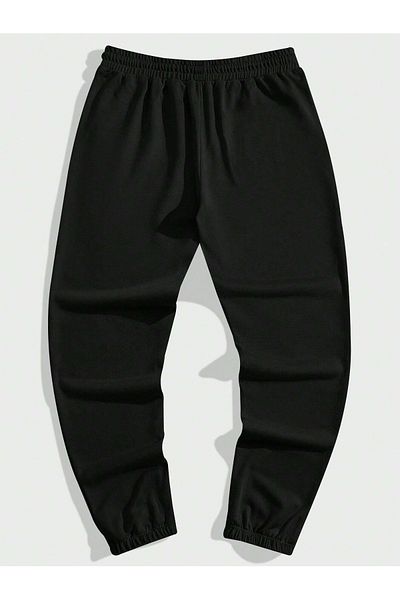MODARİCH Flame Face Jogger Sweatpants - Μαύρο εμπριμέ λαστιχένιο πόδι με ψηλόμεσο