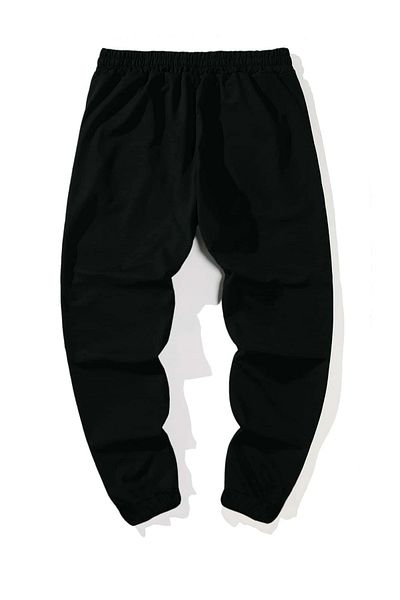MODARİCH Los Angeles Jogger Sweatpants Μαύρο εμπριμέ ελαστικό πόδι με ανασηκωμένη ψηλή μέση