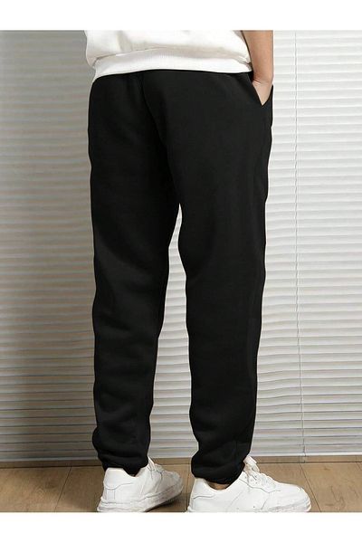MODARİCH Dragon Jogger Sweatpants - Μαύρο εμπριμέ ελαστικό πόδι ψηλόμεσο