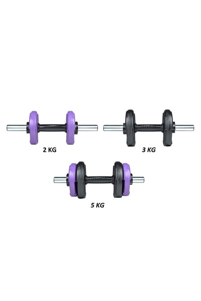 ECG Ecgspor 11 Kg Dambıl Seti Mor Siyah
