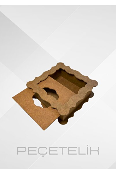 Yalın Life Hobby MDF Paintable Wooden Box Napkin Holder