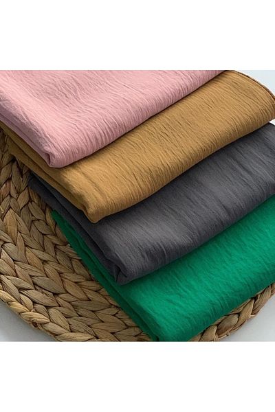 feronis Hijab Γυναικείο Βαμβακερό Σετ Μοντέλο Cazz Shawl 4 τεμαχίων _ Mustard > Smoked > Powder > Benetton