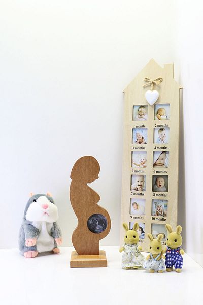 Monchi Pregnant Woman Ultrasound Photo Frame, First Moment Mother Figure