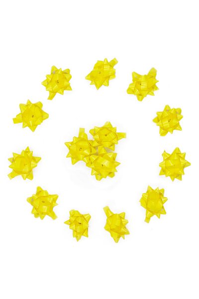 reprodesign 25 Pieces Matte Plain Bow - Ornamental Yellow