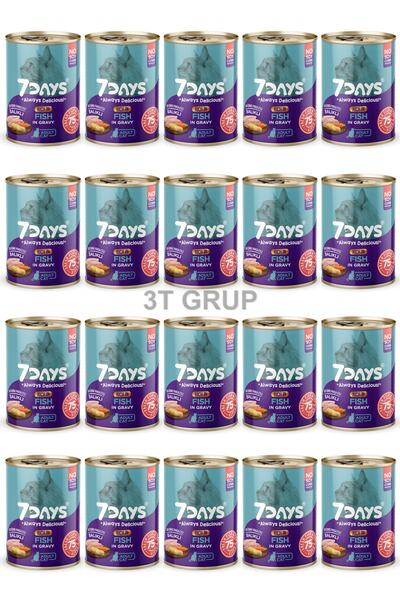 7DAYS Balıklı Yetişkin Kedi Konservesi 415 gr x 20 Adet