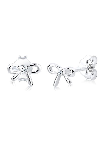 ELLI Ohrringe Schleife Diamant (0,01 ct.) 925 Ayar Gümüş