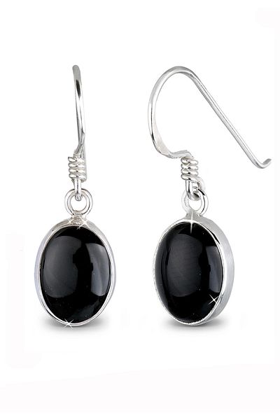 ELLI Ohrringe Onyx Edelstein 925 Sterling Silber