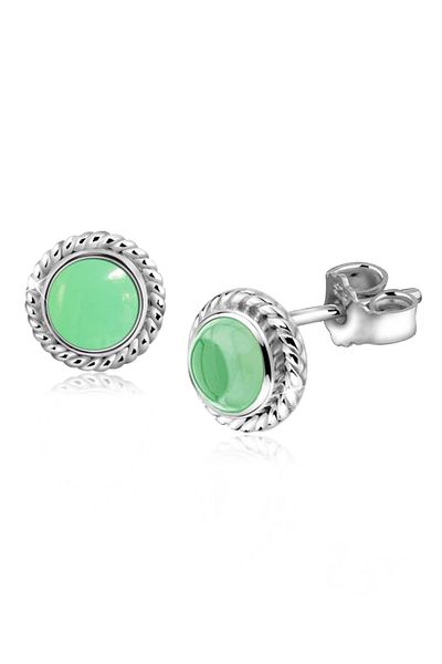 Nenalina Ohrringe Stecker Achat Edelstein Mai 925er Sterling Silber