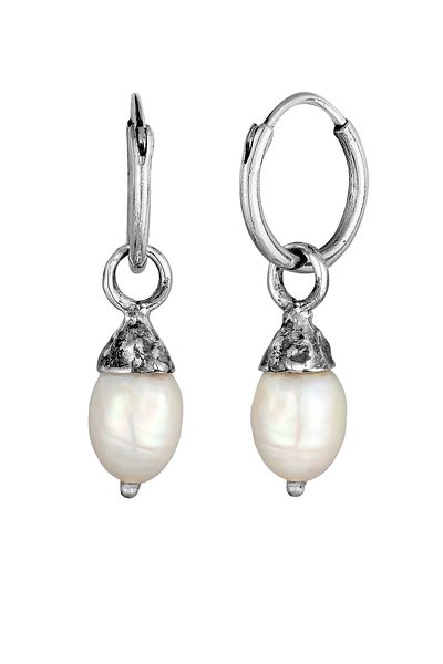 HAZE & GLORY Ohrringe Herren Creolen Perlen 925 Silber