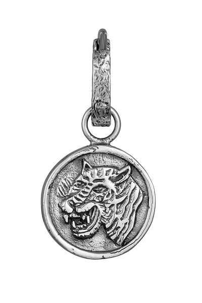 HAZE & GLORY Ohrringe Single Creole Tiger 925 Silber