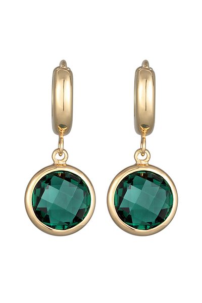 ELLI Ohrringe Creolen Scharnier Quarz Edelstein 925 Silber