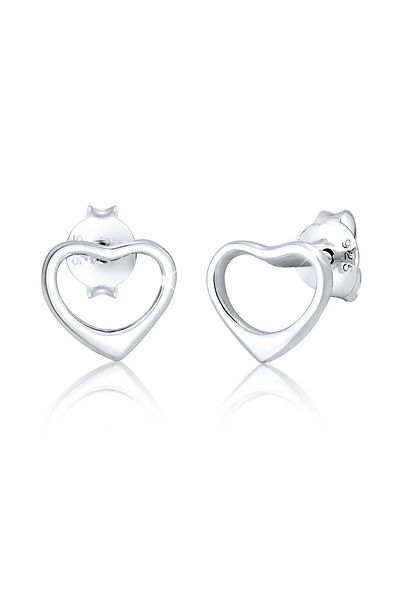ELLI Ohrringe Herz Liebe Verbundenheit Basic 925 Silber