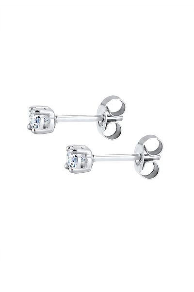 ELLI Ohrringe Basic Ohrstecker Diamant (0.12 ct.) 925er Silber