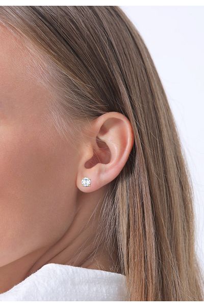 ELLI Ohrringe Zirkonia Basic Luxus Zeitlos 375 Gelbgold