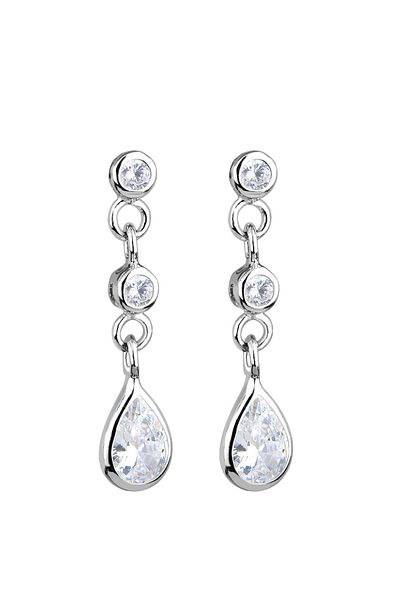 ELLI Ohrringe Tropfen Zirkonia Elegant Funkelnd 925 Gümüş