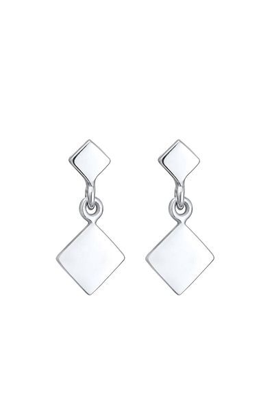 ELLI Ohrringe Viereck Geo Trend Minimal Filigran 925 Silber