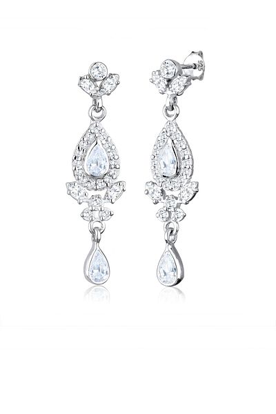 ELLI Ohrringe Tropfen Glamour Eleganz Zirkonia 925 Gümüş