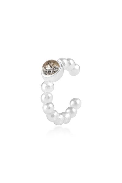 ELLI Ohrringe Single Earcuff Ohrklemme Turmalin Quarz 925 Silber