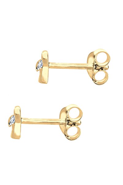 ELLI Ohrringe Schleife Klassisch Diamant (0,01ct.) 585 Gelbgold