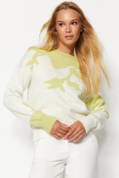 Trendyol Collection Pulover de tricotaje cu model cu textura moale, cu croial...