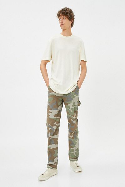 Koton Khaki-gemusterte Herrenjeans