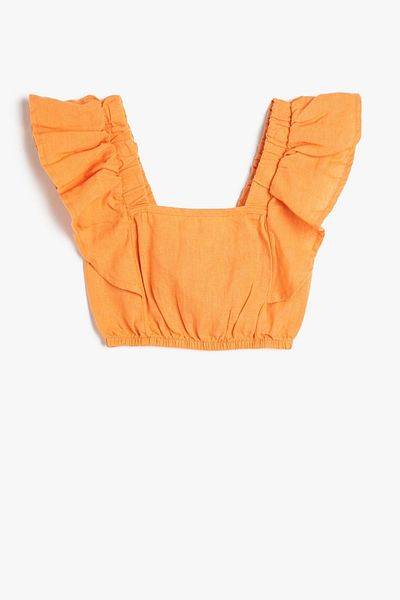 Koton Orangefarbene Mädchenbluse