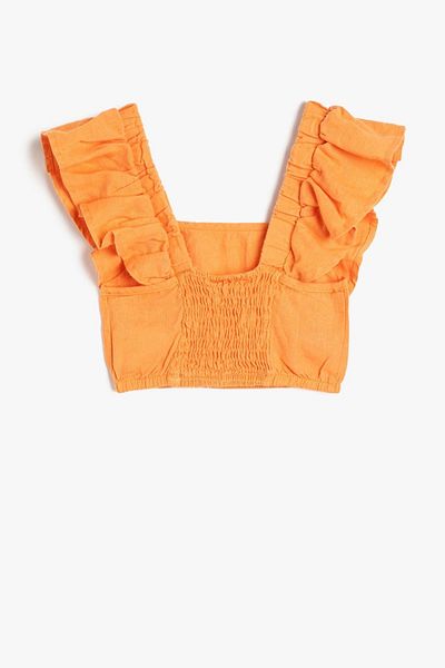 Koton Orangefarbene Mädchenbluse