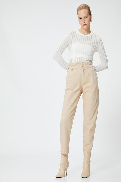 Koton Women's Camel Hair Jeans