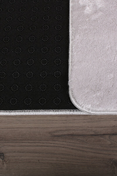 Bonny Home Relax Gray 80X150 + 50X80 cm Large Size 2-Piece Bathroom Rug Set Non-Slip Toilet Set