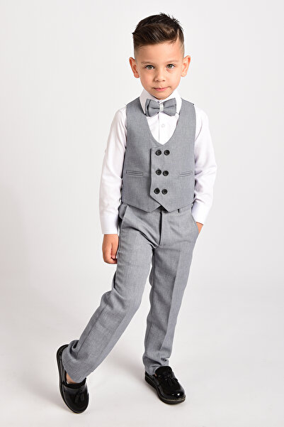 Delfini kids Smoking pentru băieți - costum cu vestă și papion