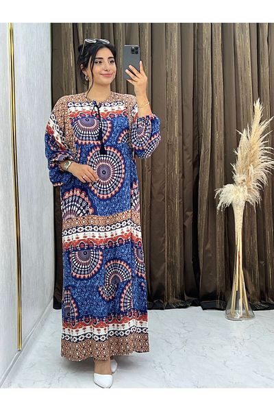 Dm Life Sun Pattern Viscose Dress
