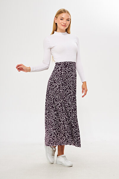 comstar Довга плісирована спідниця з квітковим візерунком Літня спідниця з квітковим візерунком Крепова спідниця Спідниця-тесетур