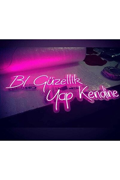 Extremmotif Bi Güzellik Yap Kendine Neon Led Tabela Duvar Lambası