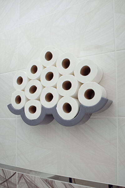 Genel Markalar Flying Rool Gri Çoklu Tuvalet Kağıdı Tutucu Rafı, Standı 54153