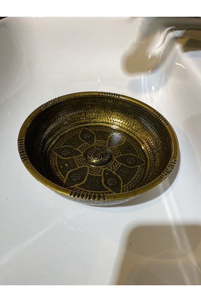 İSAOĞLU YAPI Bath Stone Antique Basin Stone Antique Bath Stone with Embroidered Motifs