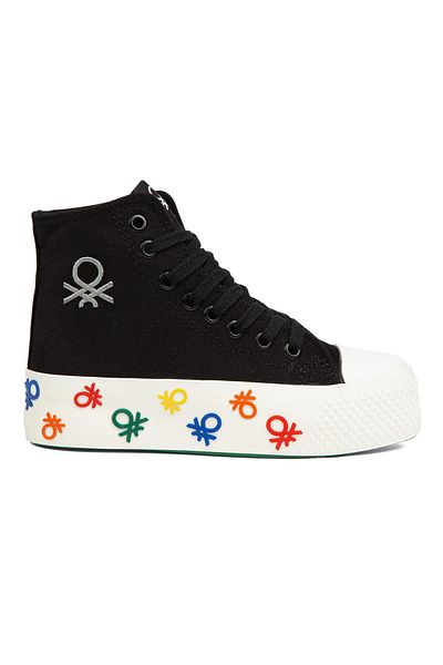 Benetton ®|BN-30943 - Black White - Women's Sports Shoes