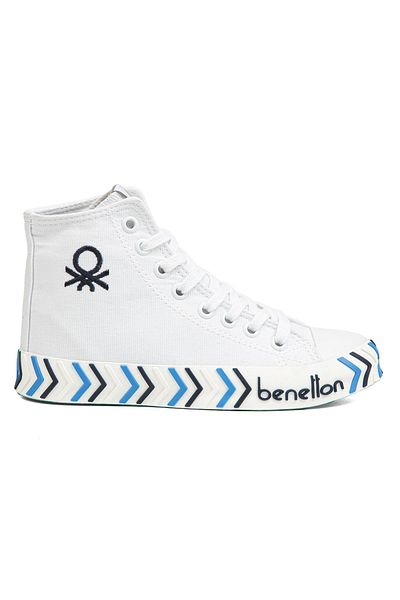 Benetton ® |   BN-90625- Alb Bleumarin - Pantofi sport pentru damă